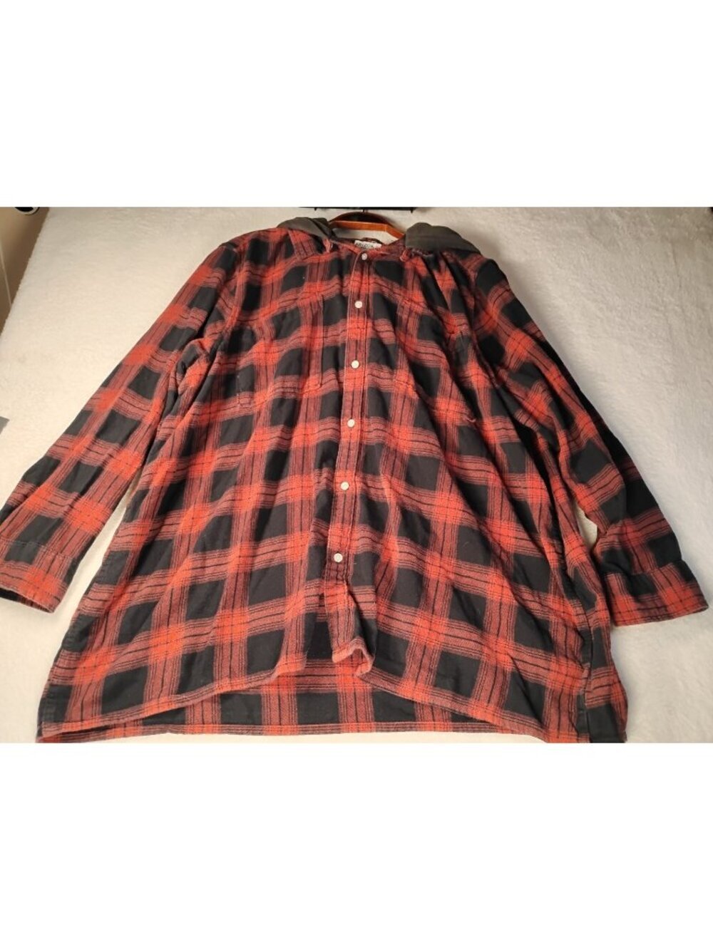 Arizona Jean Co Plaid Shacket Hoodie Outdoor Layering School Fall Pocket 3XL